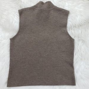 Doncaster Brown Sleeveless Wool Tank Sz Large